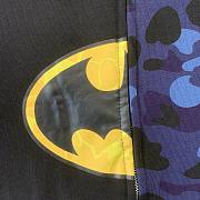 BAPE x DC Batman Split Color Camo Full Zip Hoodie #2 Black/Blue SS19 - 4