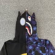 BAPE x DC Batman Split Color Camo Full Zip Hoodie #2 Black/Blue SS19 - 2