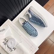 Alexander McQueen Blue Galaxy Glitter Oversized Sneakers - 2