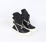 RICK OWENS SS23 EDFU Geobasket in Black and Milk  - 1