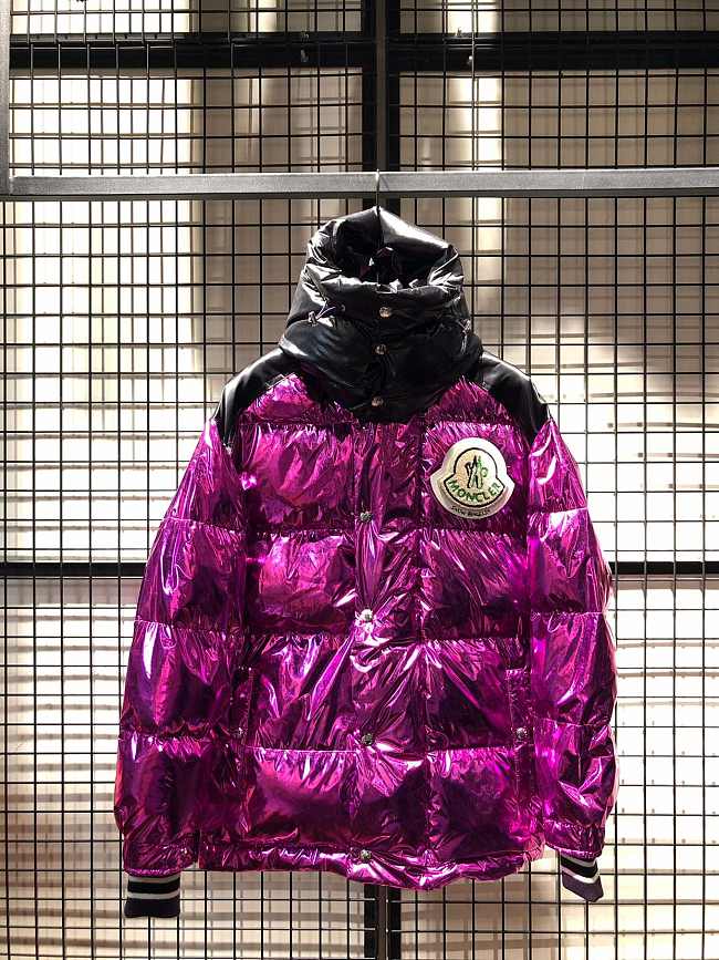 Moncler Palm Angels Pink Down Tim Jacket - 1