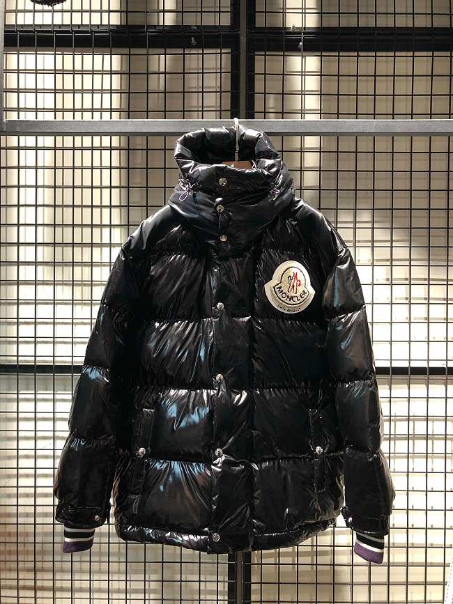 Moncler Palm Angels Black Down Tim Jacket - 1