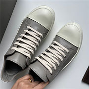 RICK OWENS FW22 STROBE LOW SNEAKS IN DUST AND MILK  - 5