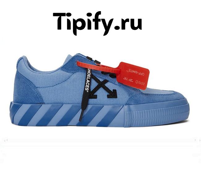 Off-White c/o Virgil Abloh Men's Vulc Low Blue Canvas Fw19  - 1