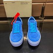 Off-White c/o Virgil Abloh Men's Vulc Low Blue Canvas Fw19  - 5