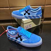 Off-White c/o Virgil Abloh Men's Vulc Low Blue Canvas Fw19  - 2