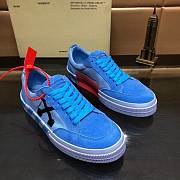 Off-White c/o Virgil Abloh Men's Vulc Low Blue Canvas Fw19  - 4