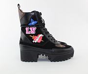 LOUIS VUITTON BLACK HEART PLATFORM DESERT BOOT  - 1