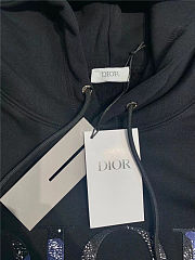 Dior Hoodie Logo Cotton in Black  - 4