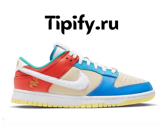 Nike Dunk Low Retro PRM Year of the Rabbit Blue Orange Cream FD4203-111 (Release Date 03/01/2023) - 1