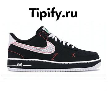 Nike Air Force 1 Low Schematic Black White Bright Crimson CU6646-001