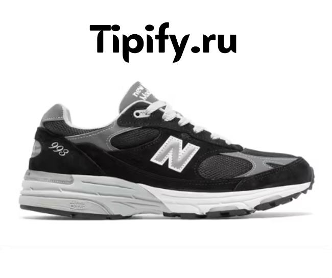 New Balance 993 Black White Grey - 1