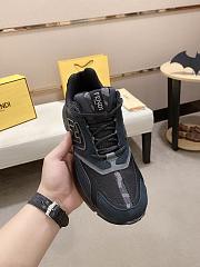 Fendi Faster Trainers Black nubuck leather low-tops 7E1555AKX6F1ICG - 2