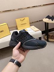 Fendi Faster Trainers Black nubuck leather low-tops 7E1555AKX6F1ICG - 4