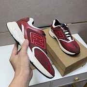 Fendi Faster Trainers Burgundy nubuck leather low-tops 7E1555AKX6F1ICI - 2