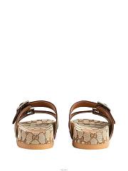 Gucci sandal brown and ebony Original GG canvas - 4