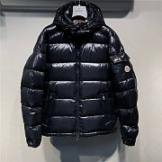 Moncler Maya Shiny Puffer Jacket in Black - 1