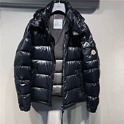 Moncler Maya Shiny Puffer Jacket in Black - 3