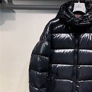 Moncler Maya Shiny Puffer Jacket in Black - 2