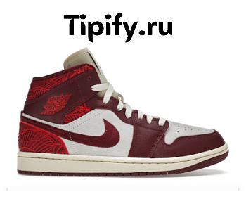 Air Jordan 1 Mid SE Tiki Leaf Team Red (Women's) DZ2820-601