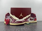 Air Jordan 1 Mid SE Tiki Leaf Team Red (Women's) DZ2820-601 - 5