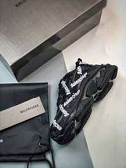 Balenciaga Triple S Black All Logo White  - 3