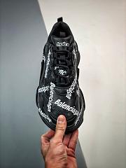 Balenciaga Triple S Black All Logo White  - 5