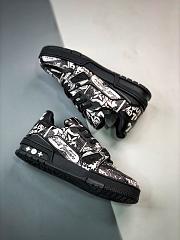 Louis Vuitton Trainer Comic Motifs Black White 1AB9WY - 5