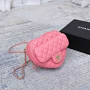 Chanel Heart Bag 22S Coral Pink AS3191 B07958 NH621 - 5