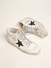 Golden Goose Mid-Star Sneakers With Laminated Heel Tab And Glittery Laces  - 2