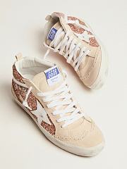 Golden Goose Mid Star sneakers with pink-gold glitter - 3