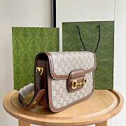 GUCCI  Horsebit 1955 Supreme Canvas Mini Bag - 658574 - 20.5x14x5cm - 6