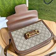 GUCCI  Horsebit 1955 Supreme Canvas Mini Bag - 658574 - 20.5x14x5cm - 4