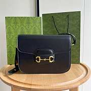 Gucci 1955 Horsebit Shoulder Bag Black - 1