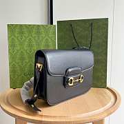 Gucci 1955 Horsebit Shoulder Bag Black - 2