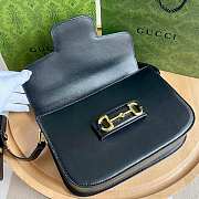 Gucci 1955 Horsebit Shoulder Bag Black - 5