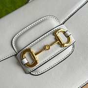 Gucci 1955 Horsebit Shoulder Bag Small White - 6