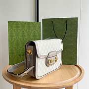 Gucci Horsebit 1955 Small Bag Beige/White - 2