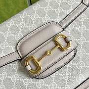 Gucci Horsebit 1955 Small Bag Beige/White - 4