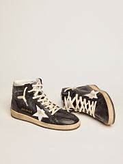 Golden Goose Sky-Star sneakers in black nappa leather with white nappa-leather star - 2