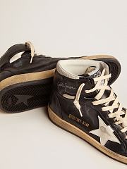 Golden Goose Sky-Star sneakers in black nappa leather with white nappa-leather star - 3