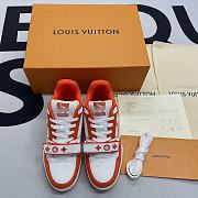 Louis Vuitton Trainers Orange Monogram Denim 1A9ZBI - 5