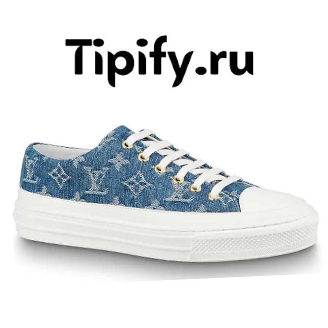 Louis Vuitton Stella Sneaker in Blue Monogram Denim - 1