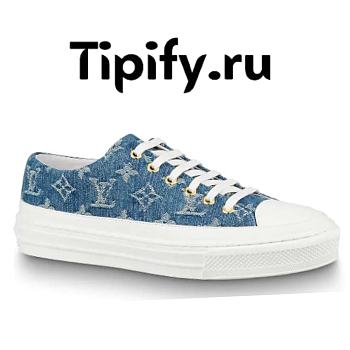 Louis Vuitton Stella Sneaker in Blue Monogram Denim