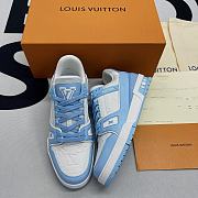 Louis Vuitton Trainer Low White Sky Blue 1AA6X4 / 1AA6X3 / 1AA6X1 / 1AA6YK / 1AA6XO - 6