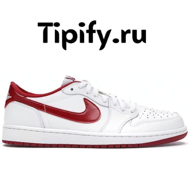 Air Jordan 1 Retro Low White Varsity Red  705329-101 - 1