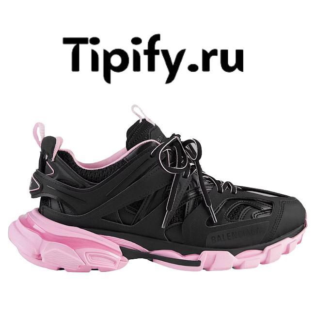 Balenciaga Black and Pink Track Sneakers  - 1