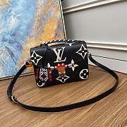 Louis Vuitton Crafty Pochette Metis Black  7.5H 9.8W 2.8D STRAP 21.7 - 1