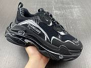 Balenciaga Men's Triple S Sketch Sneaker in black and white double foam and mesh 536737W3SRB1090 - 4