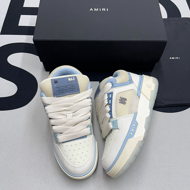 Amiri MA-1 Low Top White Blue  - 1